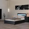 HOME DELUXE - Lit LED NUBE - Gris foncé, 90 x 200 cm - avec Voir les images du produit 2