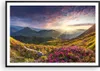 Gerahmtes Poster - Schwarzer Rahmen - Gebirge Wiese Produktbild-Vorschau 1