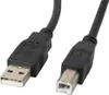 LANBERG USB-A(M)->USB-B(M) 2.0 Kabel 0,5m Ferrite sw Produktbild-Vorschau 1