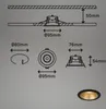 LED Einbauleuchten Bad 3er-Set Innenreflektor gold 4,9W Produktbild-Vorschau 6