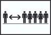 Diskretion Bitte Abstand halten Symbol Schild A1 Produktbild-Vorschau 1