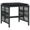Gartenhocker mit Kissen 4 Stk. Schwarz 41x41x36 cm Poly Produktbild-Vorschau 4