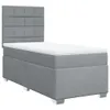 Boxspringbett mit Matratze Hellgrau 80x200 cm Stoff Produktbild-Vorschau 1