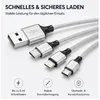 3in1 Ladekabel Set USB-C Lightning Micro-USB 3er Pack 1,2m, Produktbild-Vorschau 2