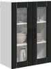 vidaXL Nástenná sklenená skriňa LUCCA, čierna, 60 x 31 x 80 Náhľad obrázku produktu 1