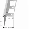 Wandprofil 25 x 25 x 2700 mm Einfasshöhe 2 mm Tapetenprofil Produktbild-Vorschau 4