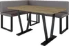 Eckbank AKIKO METAL mit Tisch 196x142 links - Eckbankgruppe Produktbild-Vorschau 1