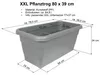 Pflanztrog aus Kunststoff anthrazit 80x39x34 cm mit Produktbild-Vorschau 2