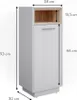 Midischrank Vicco Beatrice Weiß 38 x 93 cm, Model 36124 Produktbild-Vorschau 3