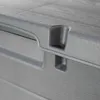 A close-up view of a grey outdoor storage container's lid and side. Anteprima dell’immagine prodotto