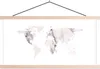 MuchoWow® Textilposter Weltkarte - Marmor - Chic 120x60 cm Produktbild-Vorschau 1
