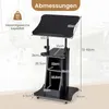 Pult mówcy COSTWAY z regulacją wysokości (72–112 cm) – pult Podgląd zdjęcia produktu 3