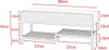 A diagram of a bench with dimensions indicated. Náhled obrázku produktu