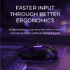 A gaming mouse with purple lighting, placed on a surface with a blurred background. Anteprima dell’immagine prodotto