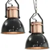 vidaXL Plafonnier 2 pcs. noir rond E27 Voir les images du produit 1