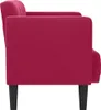 vidaXL Zweisitzer-Sofa Weinrot 111 cm Samt Produktbild-Vorschau 4