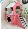 Jungengel Katzenhaus Katzenhöhle XL pink Katzen Spielzeug Produktbild-Vorschau 1