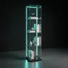 INONEFT Glasvitrine Standvitrine mit LED und Schloss – Produktbild-Vorschau 1