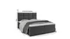 Kontinentales Bett GIRA – 120x200, hellgrau Produktbild-Vorschau 2