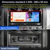 Radio Android 6,86 pouces 1Din Carplay Navigation Bluetooth Voir les images du produit 5