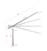 A technical drawing of a silver handrail with dimensions and angles indicated. Produktbild-Vorschau