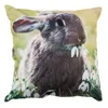 Clayre & Eef Kissenbezug 45x45 cm Grün Braun Polyester Produktbild-Vorschau 1