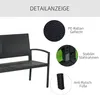 Zahradní lavička Outsunny, dvoumístná lavička v ratanovém Náhled obrázku produktu 6