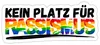 Spreadshirt Kein Platz Für Rassismus Bunt Sticker Produktbild-Vorschau 1