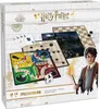 A product box for a Harry Potter board game collection, showing various game boards, cards, and a character. Produktbild-Vorschau