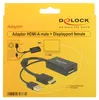 DELOCK HDMI Adapter A -> Displayport St/Bu +USB Strom 4K Produktbild-Vorschau 1