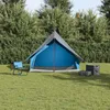 Tenda familiare vidaXL con tetto, blu e grigio, 220 x 220 x Anteprima dell’immagine prodotto 3