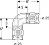 Geberit GE FlowFit Bogen, PPSU, 90°, Ø 25 mm, 1 pz. Anteprima dell’immagine prodotto 4