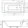 BADLAND Badewanne Rechteck Talia 150x70 mit Acrylschürze, Produktbild-Vorschau 7