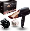 A Panasonic EH-NA65 hair dryer and its accessories are displayed against a white background, with its packaging visible. Podgląd zdjęcia produktu