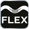 A graphic with the word FLEX and a wavy line design. Produktbild-Vorschau