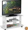 Meuble TV Relaxdays à roulettes, 2 compartiments pour Voir les images du produit 1
