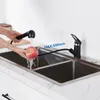 Schwarz Ausziehbare Küchenarmatur, Wasserhahn Küche 360° Produktbild-Vorschau 4