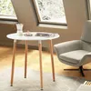 H.J WeDoo 80x80x73 cm Runder Küchentisch Holztisch Esstisch Produktbild-Vorschau 8