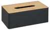 Relaxdays Tücherbox mit Deckel aus Bambus, fürs Bad, Produktbild-Vorschau 1