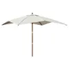 vidaXL Sonnenschirm mit Holzmast Sandfarben 300x300x273 cm Produktbild-Vorschau 1