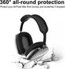 Black headphones are shown falling and breaking white pieces of material around them, implying protection. Náhľad obrázku produktu