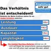 Marketing image for Kraftmax batteries, highlighting their advantages. Produktbild-Vorschau