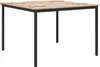 vidaXL Tavolo da pranzo naturale 110 x 110 x 75 cm in legno Anteprima dell’immagine prodotto 1