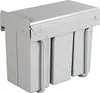WESCO Einbau-Abfalleimer 3x10ltr. 38,5cm alugrau Produktbild-Vorschau 3