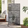 vidaXL Sichtschutz Schwarz 100 x 50 x 180 cm Stahl Produktbild-Vorschau 3