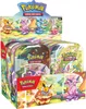A display box of Pokemon trading card game mini tin boxes, featuring various Pokemon characters. Voir les images du produit