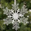 Weihnachtsdeko Schneeflocke Transparent & Silberfarben Ø 21 Produktbild-Vorschau 2
