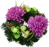 Věneček podzimní s fialovými chryzantémami Ø20 cm Náhled obrázku produktu 3