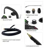 A collage of close-up images showcasing different features of a portable steam cleaner. Produktbild-Vorschau