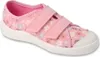 A single pink canvas sneaker with a floral pattern, shown from a side-diagonal view on a white background. Produktbild-Vorschau